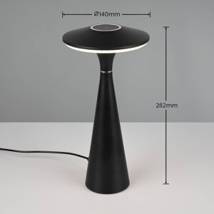 Nabíjacia stolová lampa Torrez LED, čierna, výška 28,5 cm, CCT